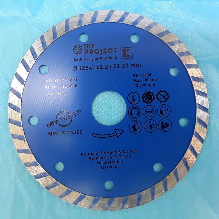 Set 3 discuri diamantate ⊙125 pentru tăiat beton, piatra,tingla 40 Lei