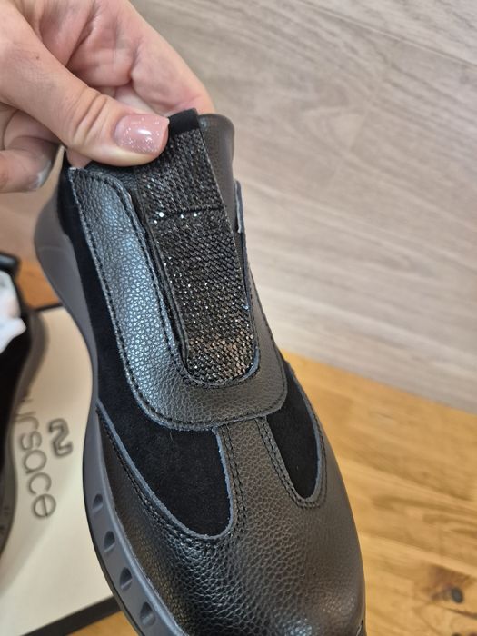 Кроссовки осенние кожа/замша