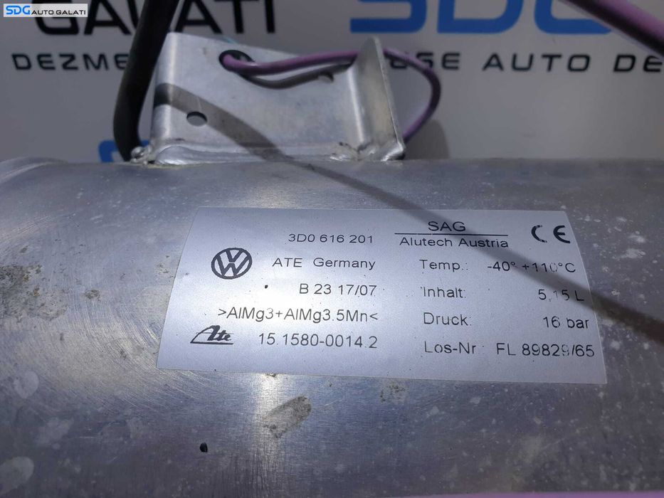 Set Amortizoare Telescoape cu Perne Suspensie Aer Spate Stanga Dreapta Volkswagen Phaeton 2002 - 2016 Cod 3D0616001K 3D0616002K [AV1639]
