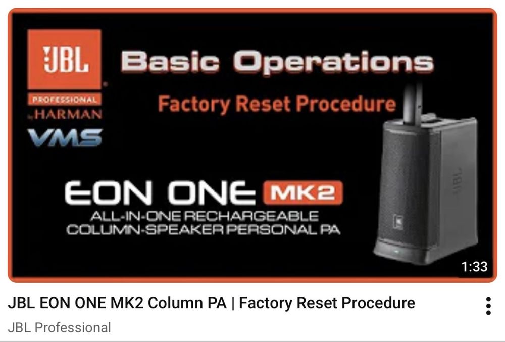 JBL профессиональная колонка EON One MK2