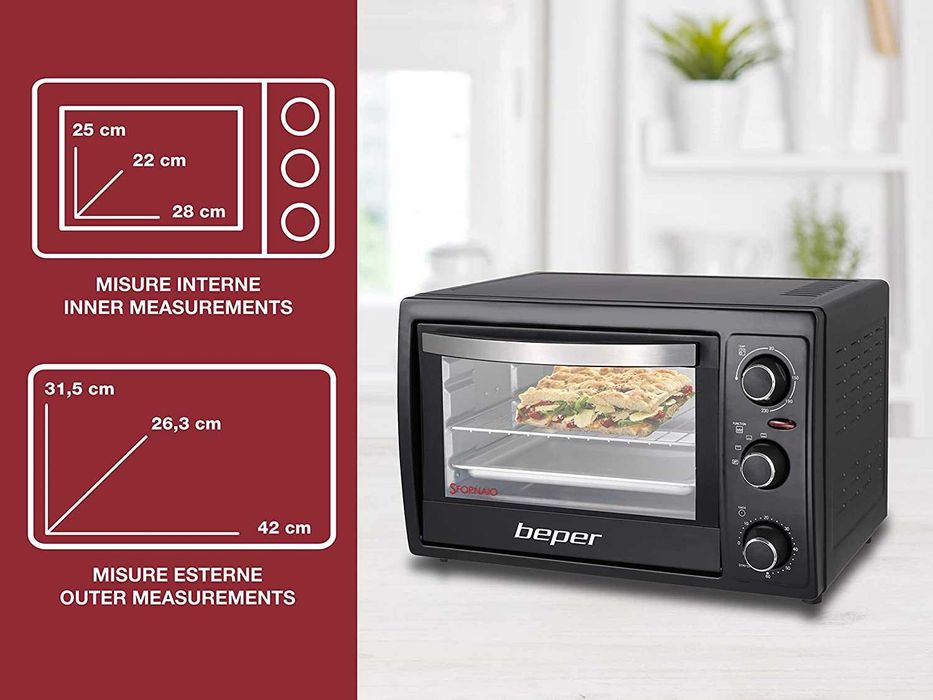Електрическа фурна Грил функция 230 градуса Beper 20 L