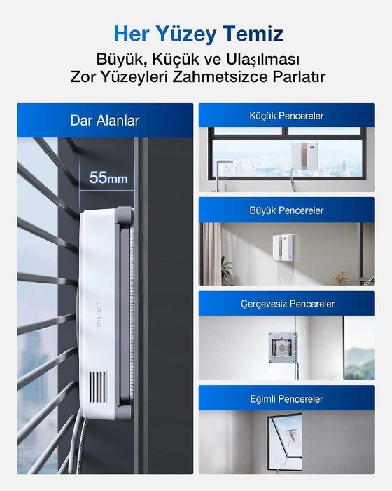 ECOVACS WINBOT Мини робот за почистване на прозорци с компактен дизайн