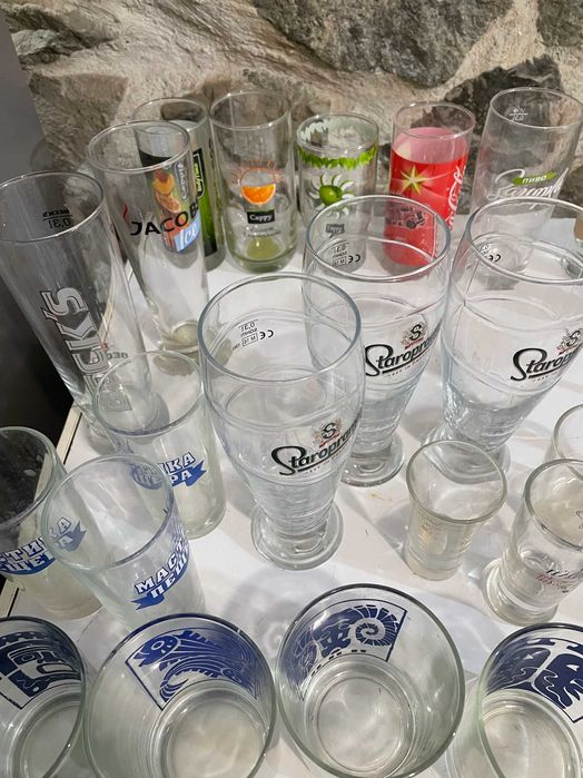 24 бр.рекламни чаши за бира и други