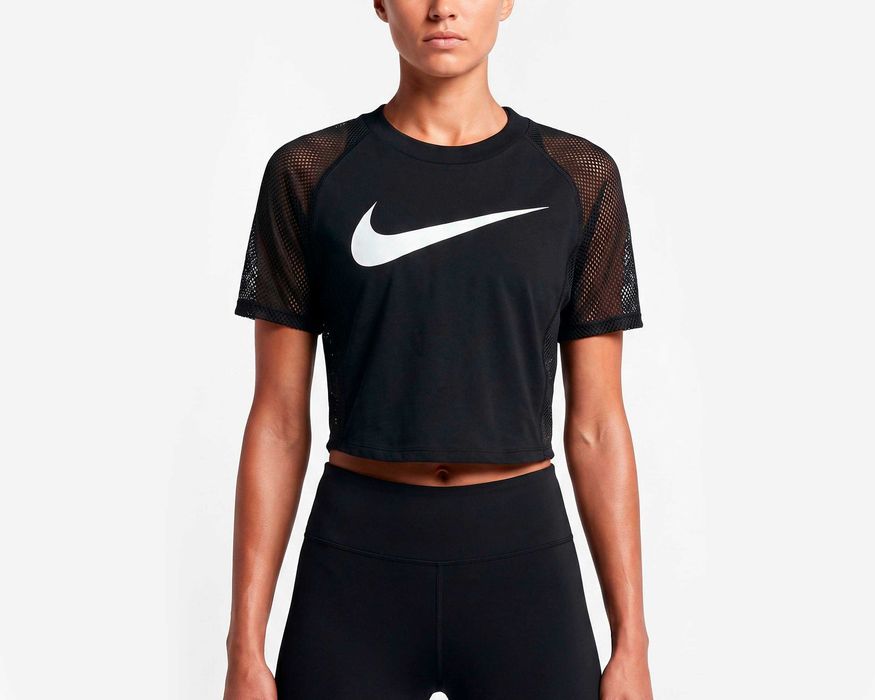 NIKE Оригинална дамска кроп тениска за спорт размер XS