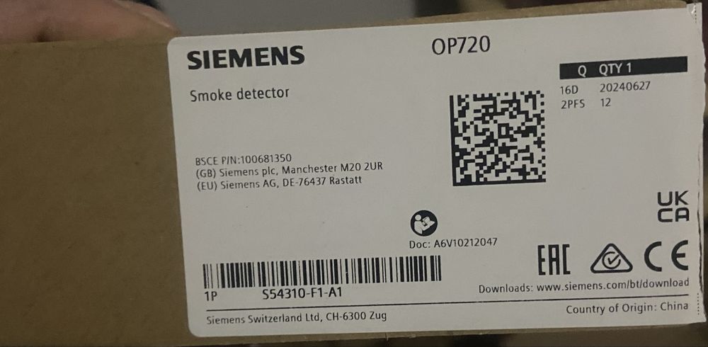 Продам дымовые датчики сийменс