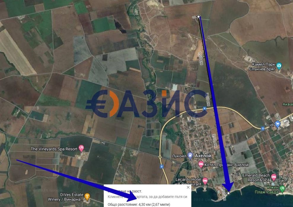 Продава се Парцел в Ахелой - 3085 кв.м за 4 €/кв.м - Снимка #5