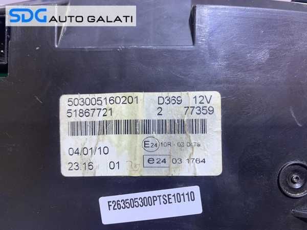 Ceas Ceasuri Cluster Instrumente Bord Fiat Doblo 3 2010 - 2015 Cod 51867721 503005160201 [B2989]