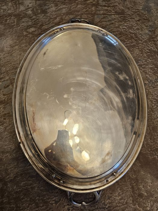 Tava alpaca argintata