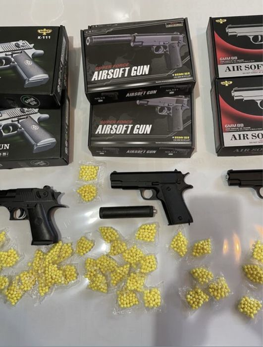 Пистолет Игрушка , Уқ Отади! Доставка Бесплатно по Всему УЗБ!