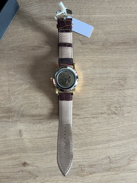 Ceas barbati tourbillon  (auriu/maro)