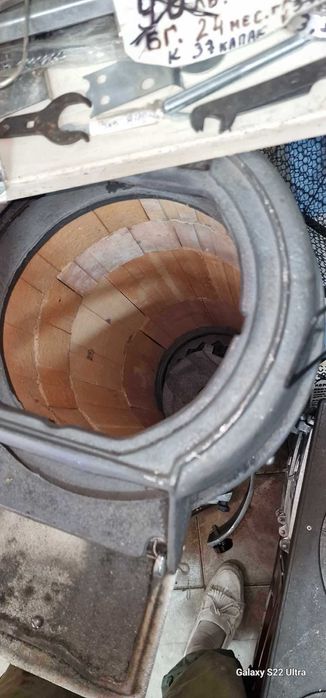 Отоплителна печка с кофа или с тухли