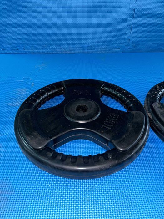 Set discuri din fontă cauciucate cu grip 20 Kg (2X10) 30/31mm