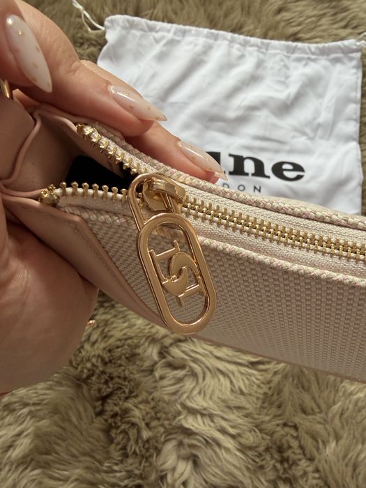 Малка нова дамска чанта Dune London, бледо розова, допълнитвлна дръжка