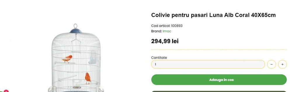 Colivie mare 40 x 65