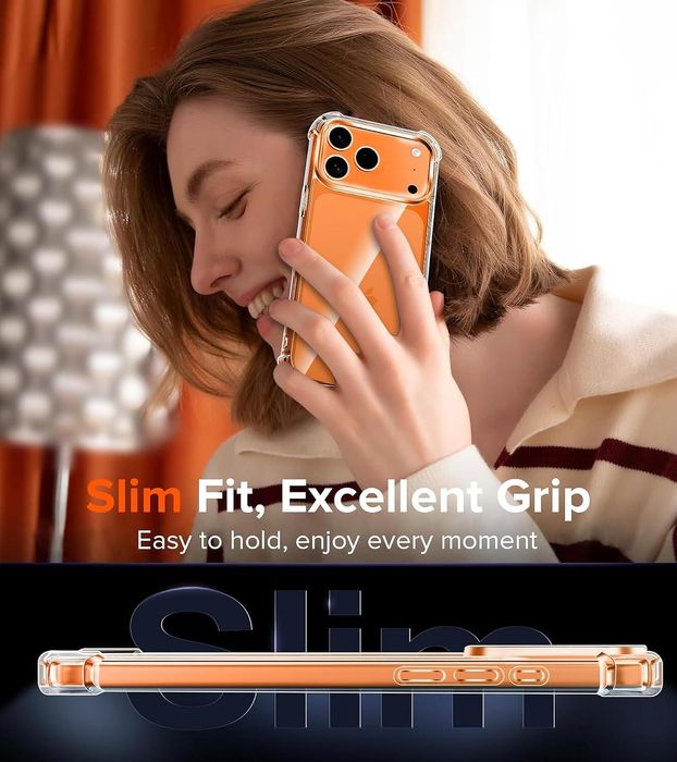 Прозрачен силиконов удароустойчив кейс за apple iphone 17 pro max