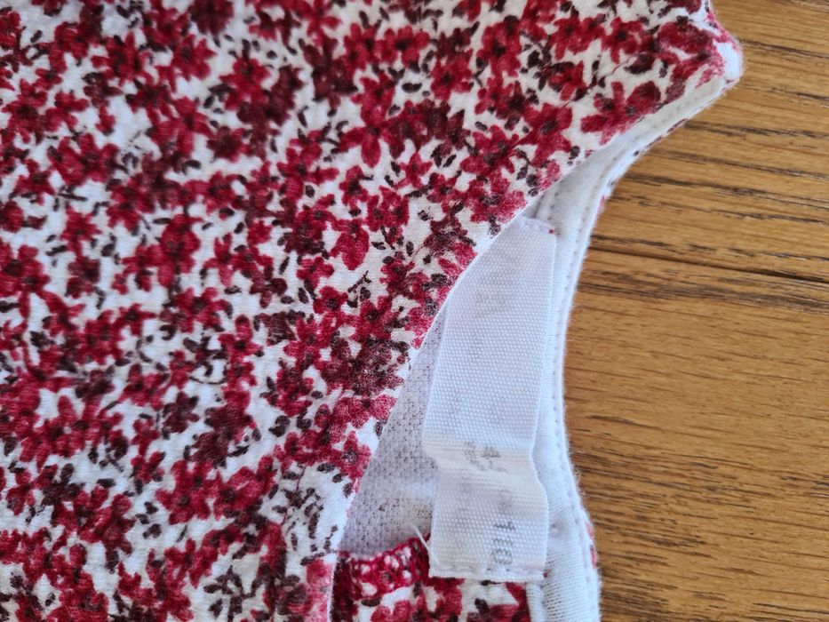 Rochita fete  rosie model floral Zara, 5 ani, 110 cm