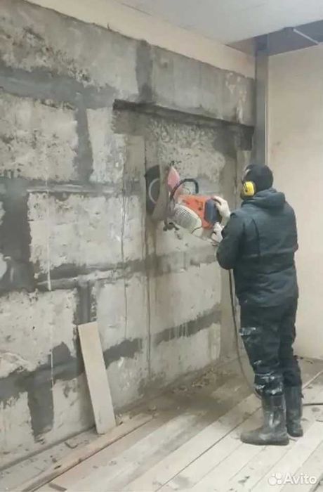 Алмазная резка Бетон кесиш тешиш перфоратор услуги Алмазние бурение