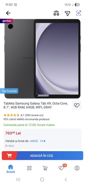 Vand tableta samsung galaxy tab A9