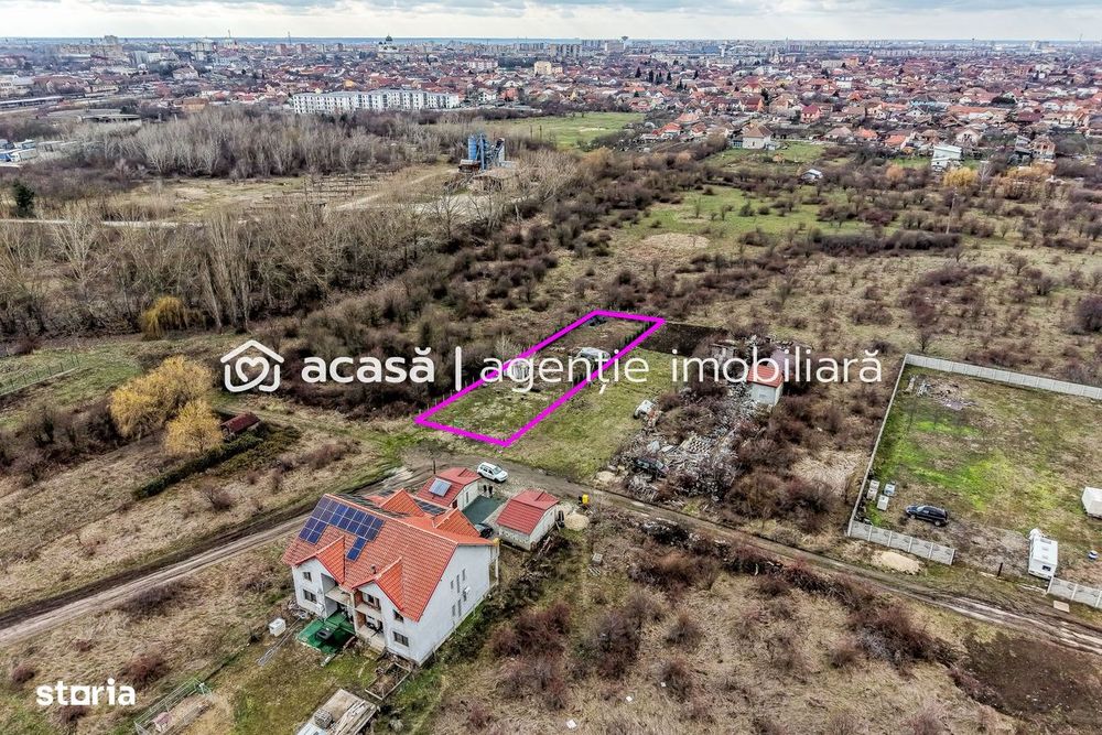 Teren 906 mp Arad,  preț sub localitățile limitrofe.