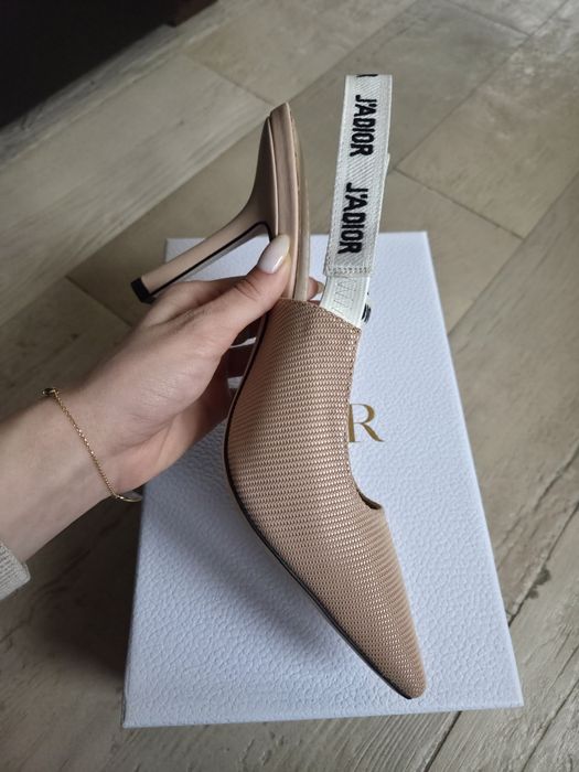 Dior J'Adior Slingback Pump Nude Technical Fabric
