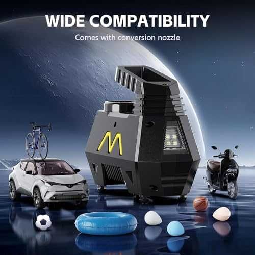 Нов Преносим компресор за гуми кола/мото/колело 150PSI LED накрайници