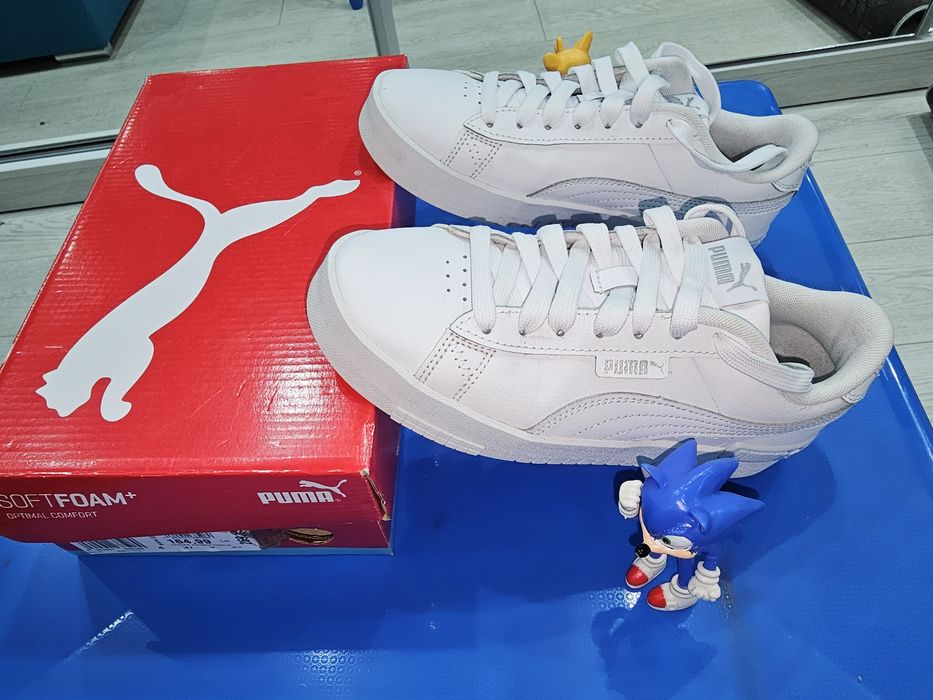 Adidasi PUMA piele culoare alba unisex 37.5 NOI