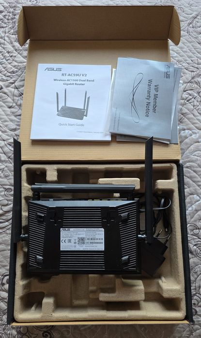 Router Wireless ASUS AC1500 Dual Band RT-AC59U AiMesh Super fast Transfer 1500Mbps 5G USB WAN LAN Impecabil