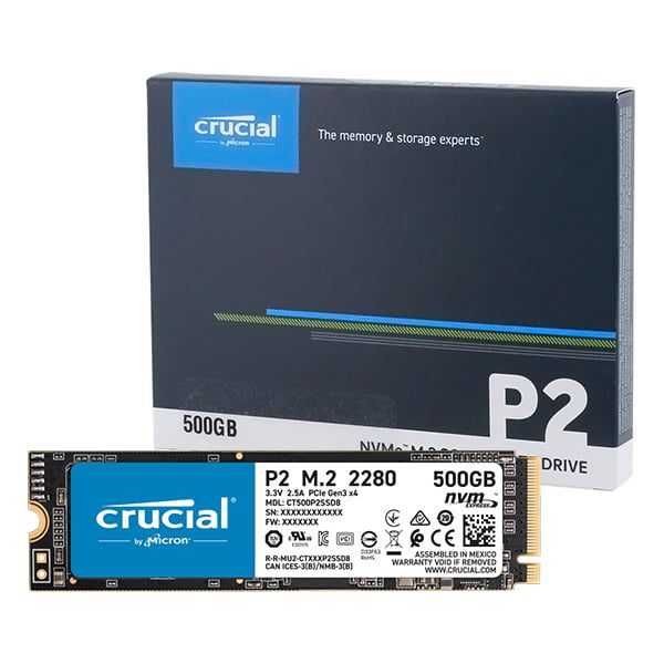 SSD 1TB Crucial P2 slot m.2 NVMe PCI Express 3.0 X4 80mm Nou Sigilat