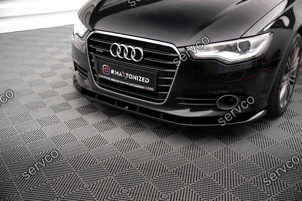 Prelungire splitter bara fata Audi A6 C7 11-14 v16 - Maxton Design