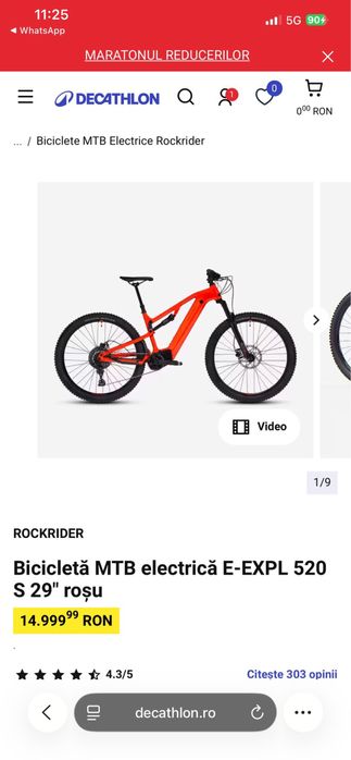 Bicicletă MTB electrică E-EXPL 520