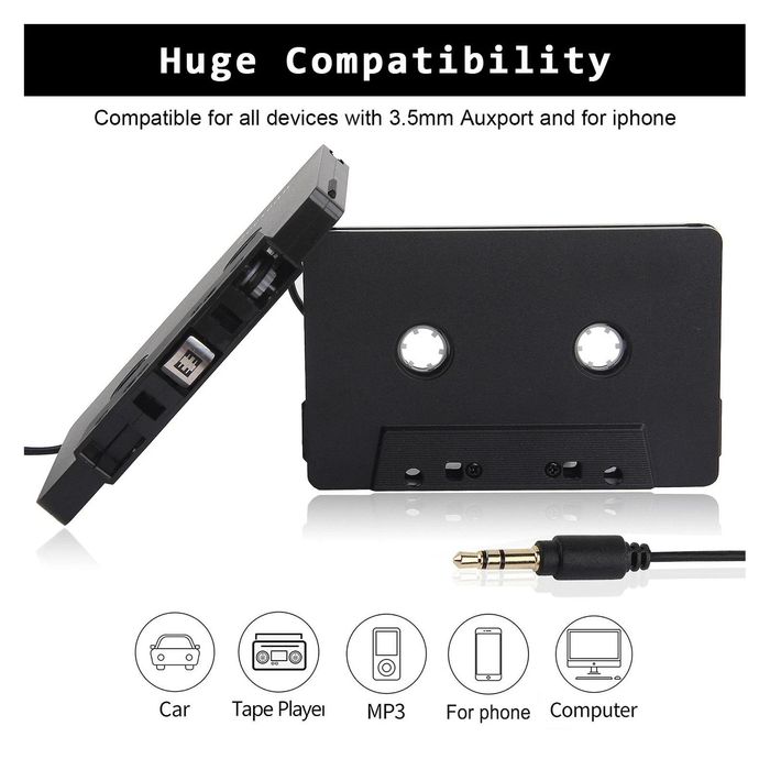 адапторна касета за възпроизвеждане 3.5 мм aux адаптер за ...