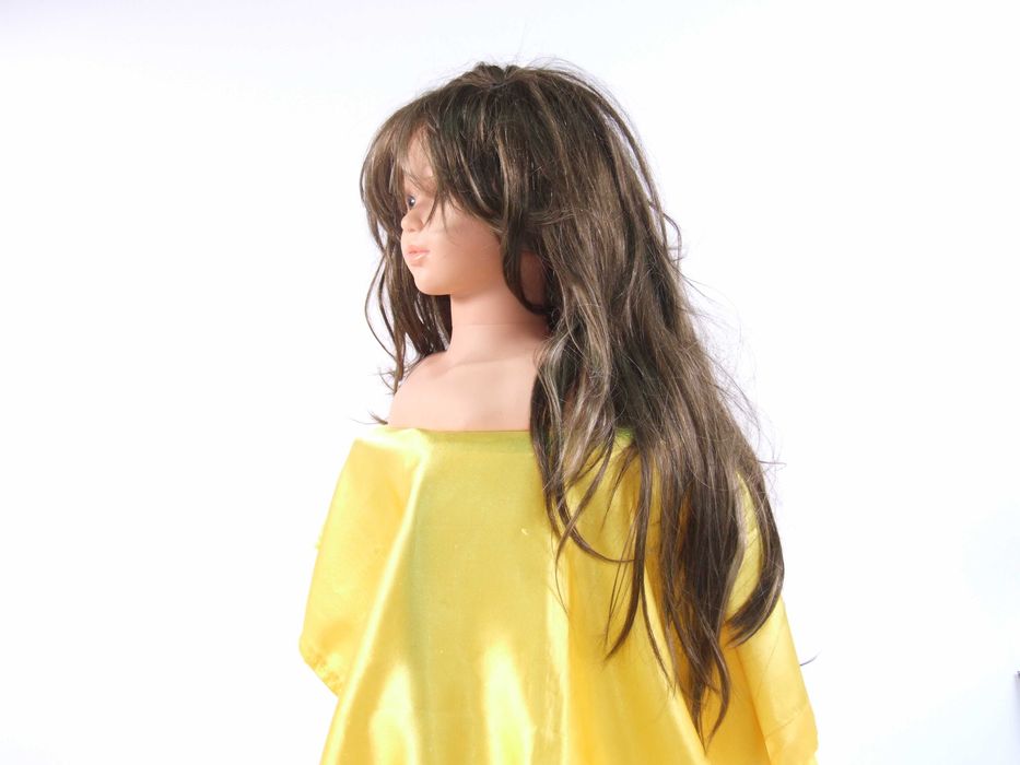 Peruca par lung saten-auriu ca si natural, Made in England, NOUA