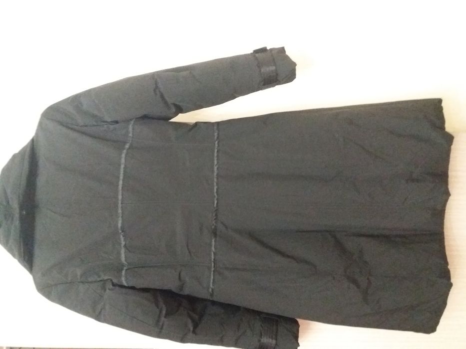 Пальто-пуховик, черный, модный.