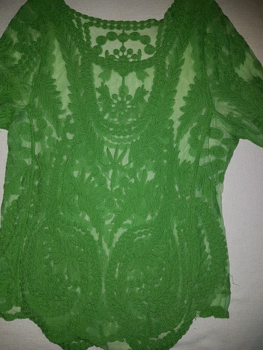 Bluza eleganta din dantelă verde