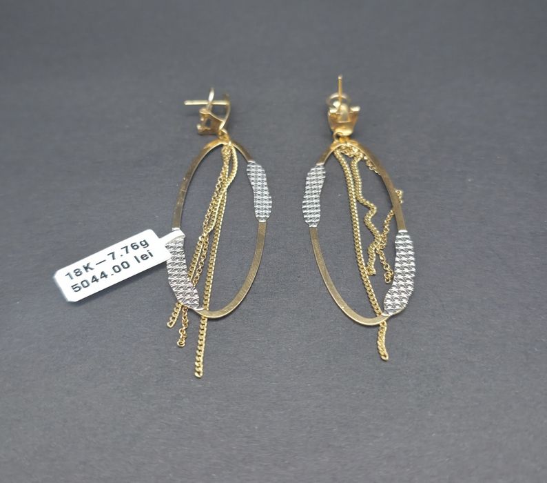 Bijuteria Royal cercei din aur 18k 7.76 gr