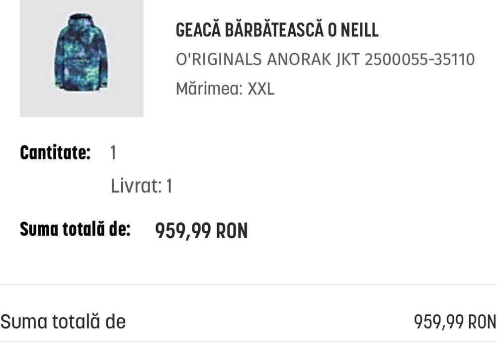 Geaca ski/Snowboard O’neill, marimea XXL