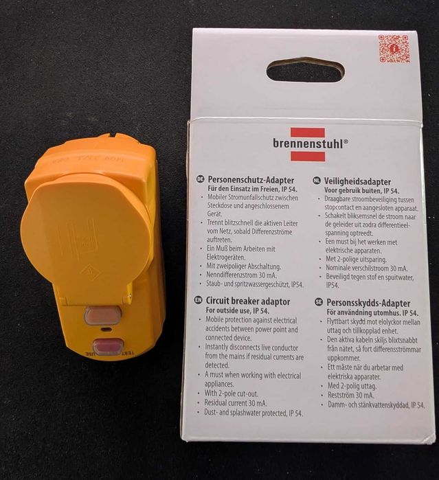 Priza cu protectie diferentiala, Brennenstuhl, 16A, 30mA