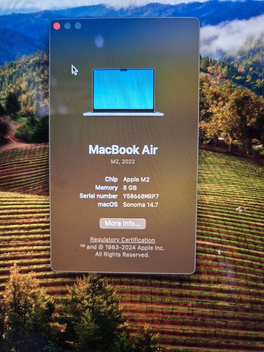 Macbook Air M2 8GB RAM 256GB