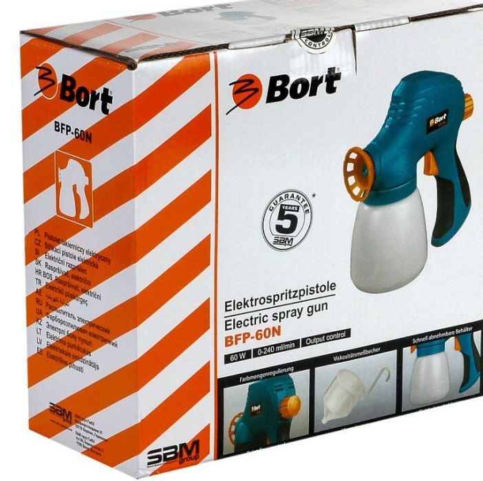 Новый в упаковке краскораспылитель фирменный BORT