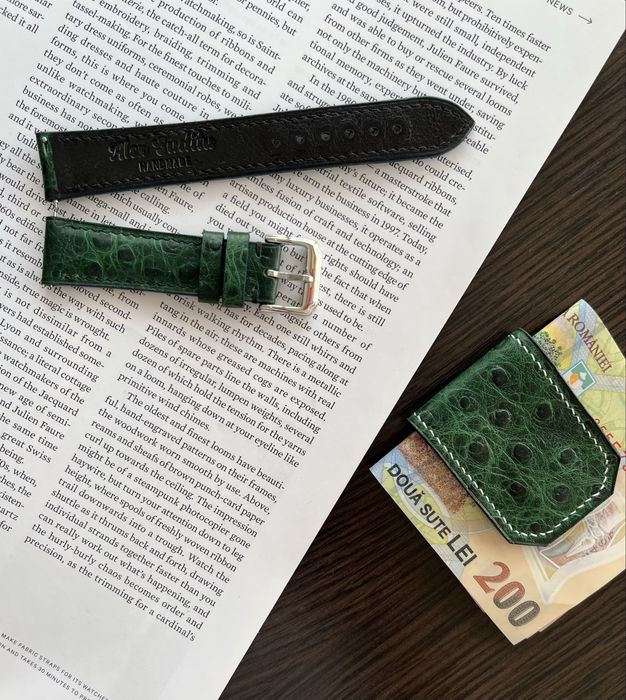 Curea pentru ceas Omega lucrata manual din piele de lux