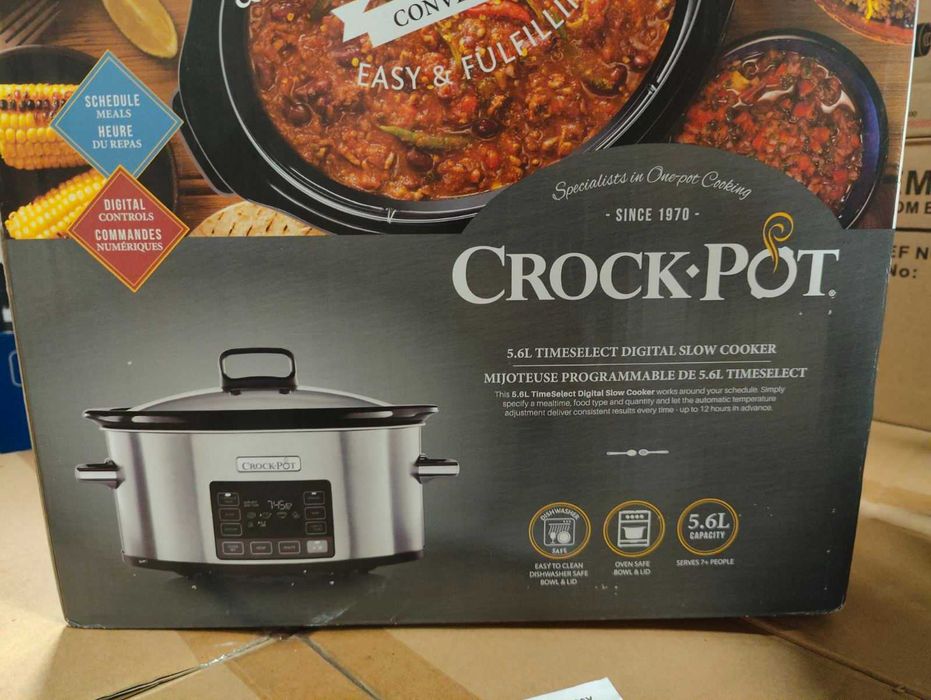 Уред за бавно готвене Crockpot Digital TimeSelect 5.6L с керамичен съд