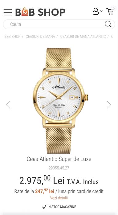 Ceas Atlantic Super de Lux