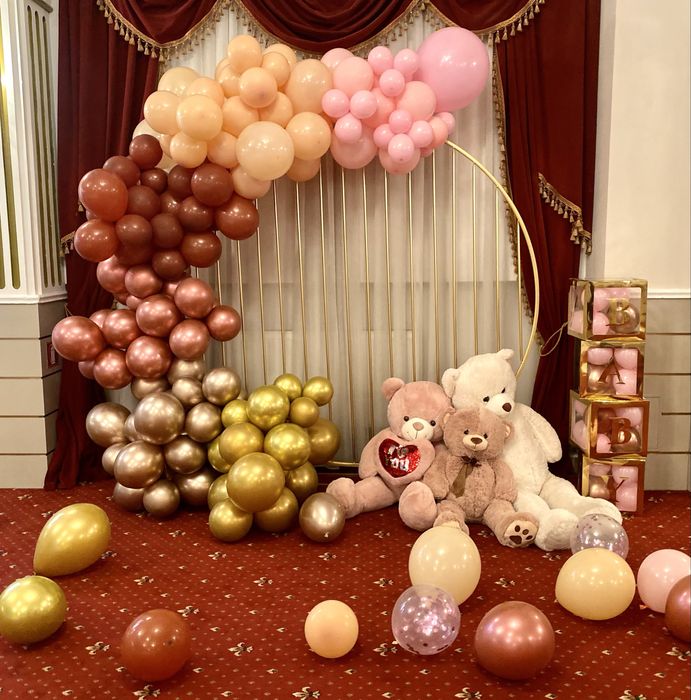 Supurt metalic Auriu fotocorner pentru baloane sau flori