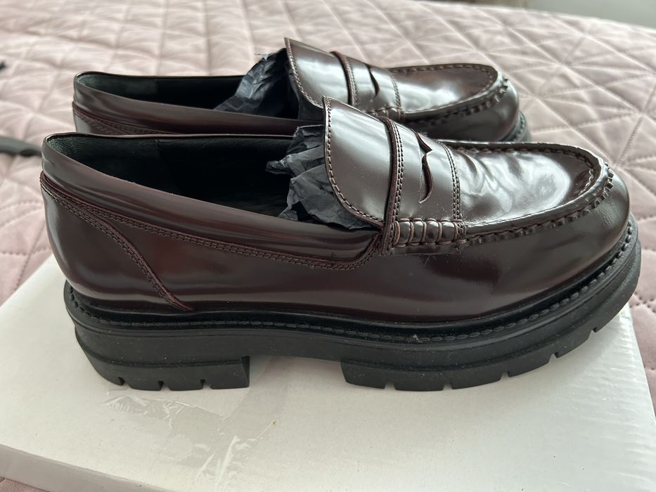 Pantofi Leger maro ,piele lacuita