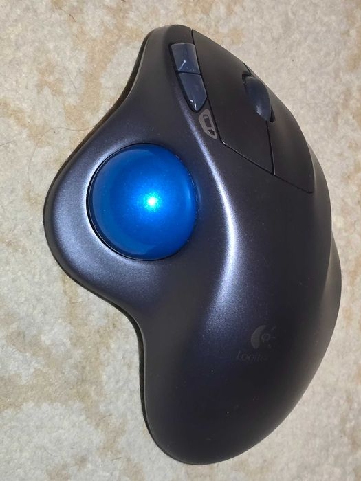 Mouse Logitech M570, Trackball Wireless, USB, Negru