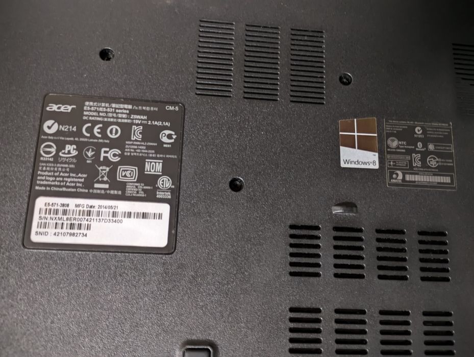 Ноутбук Acer Aspire E5-571