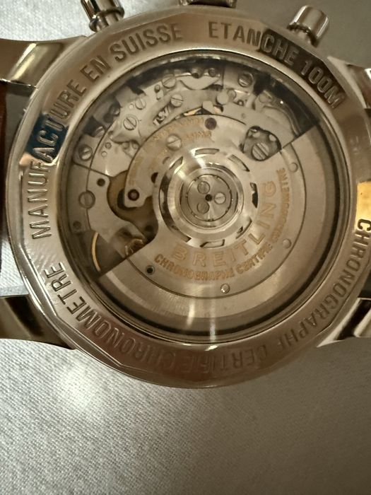 Breitling Transocean Chronograph 43мм.  18k gold bezel