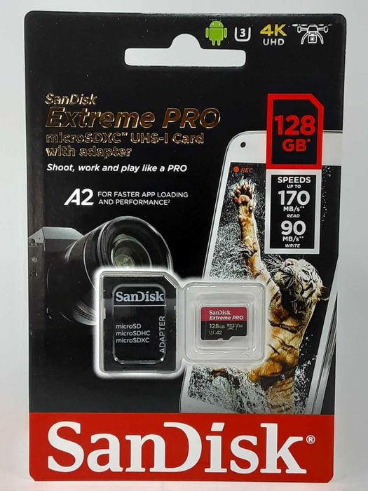 Карта памет SanDisk Extreme PRO 128GB microSDXC