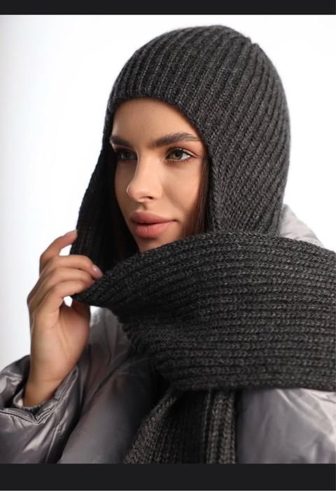 Шапка взяная серый