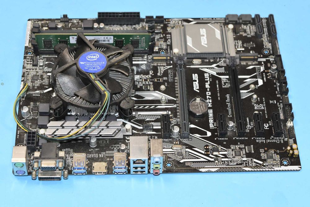 Дъно процесор памет и охладител - Asus Prime H270-Plus 1151 Socket Celeron G3900 4 GB DDR4 + Cooler